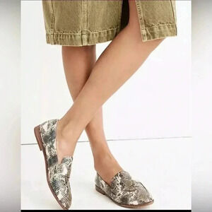 Madewell The Alex Loafers Snake Embossed Leather Size 8 Style